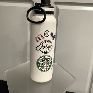 “MyThermoFlask.com” Water Beverage Bottle w/ Logo and Stickers BOA Free